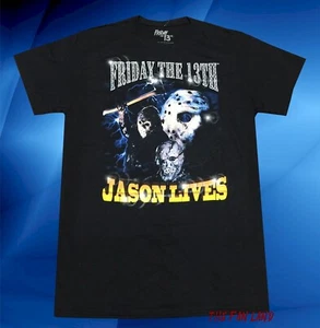 New Friday The 13th Jason Lives Mens Vintage Throwback T-Shirt - Picture 1 of 2