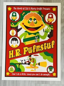 HR PUFNSTUF variante schermo seta poster Dave Perillo Sid & Marty Krofft - Foto 1 di 1