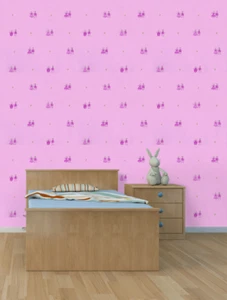 HARLEQUIN Kids Get Groovy Fairy-tale Girls Pink Washable Wallpaper x 2 Rolls NEW - Picture 1 of 9