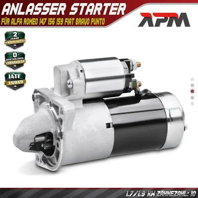 Anlasser Starter 1,8 kW 10 Zähnez. für Alfa Romeo 147 Fiat Bravo Lancia Opel - Bild 1 von 4