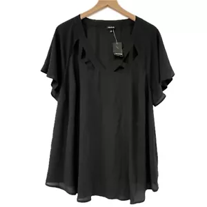 New Torrid Black Cage Front Top - Size 2X - Picture 1 of 5