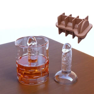 Silicone Ice Cube Mold Funny Man Genital Shaped Ice Cube for Whiskey Cocktail - Picture 1 of 7