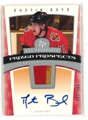 Dustin Boyd 2006-07 Fleer Hot Prospects #106 ROOKIE PATCH AUTO Flames! - Image 1 of 2