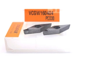 2pcs VCGW160404 PCD30 VCGW 331 PCD30 for Aluminum INSERT Diamond carbide bits - Picture 1 of 3