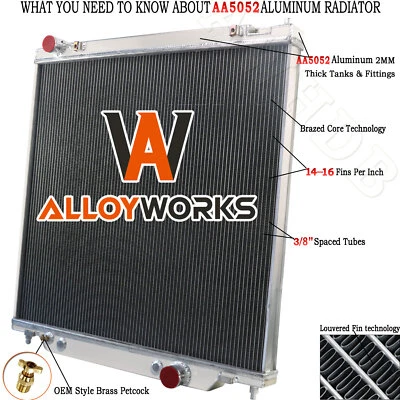 3 Rows Radiator For 2005-2007 2006 Ford F250 F350 F450 F550 Super Duty 6.0L 6.8L Foto 1 de 4