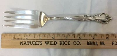 Sterling Silver Silverware Easterling American Classic Meat Fork Salad Serving  - Image 1 of 4