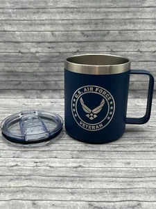 Air Force Veteran Engraved 14oz Coffee Mug Free Shipping - Picture 1 of 4
