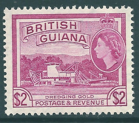 BRITISH GUIANA 1961 QE2 mint $2 SG344a Cover