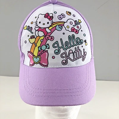 Hello Kitty Youth Baseball Hat Cap Light Purple with adjustable back Sanrio - Image 1 of 4