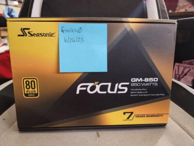 Seasonic FOCUS 850W 80 Plus Gold Semi-Modular ATX GM-850 - Image 1 of 4