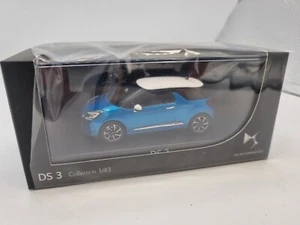 DS AUTOMOBILES DS 3BLEU BELLE ILE TOIT BLANC 2016 AU 1/43 NOREV AMC019592 - Imagen 1 de 1