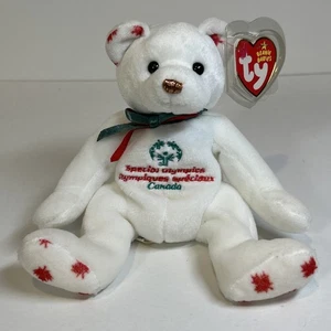 TY Beanie Baby COURAGEOUSNESS der Bär Kanada exklusives 7 Zoll Stofftier - Bild 1 von 10