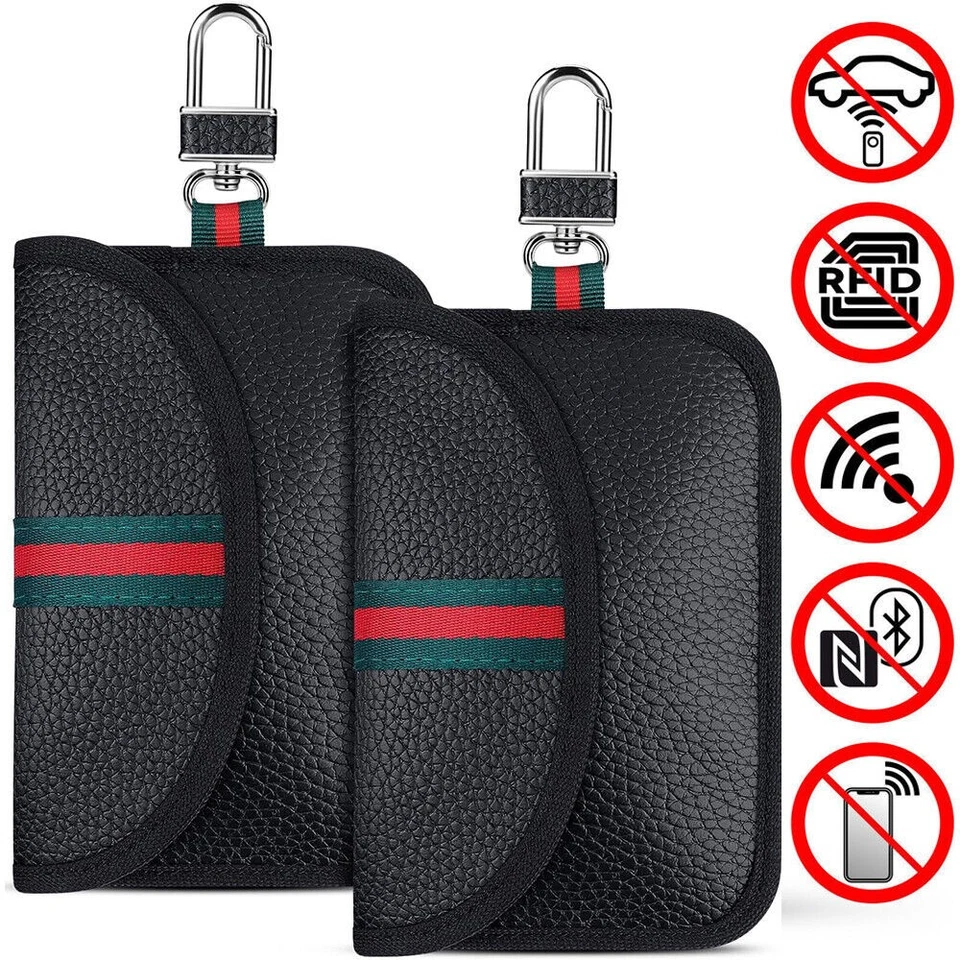 2 Stück Autoschlüssel Keyless Go Schutz Schlüssel Tasche Etui Hülle Bag DHL - Bild 1 von 4