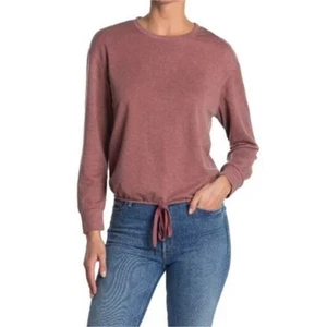 White Willow Women's Drawstring Hem Pullover Sweatshirt In Mauve Large MSRP $78 - Picture 1 of 3