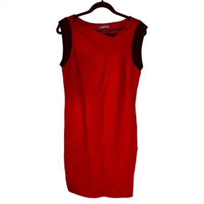 Vestido Vaina Vivienne Tam Para Mujer Rojo Talla M Elástico Sin Mangas Clásico Oficina Foto 1 de 4