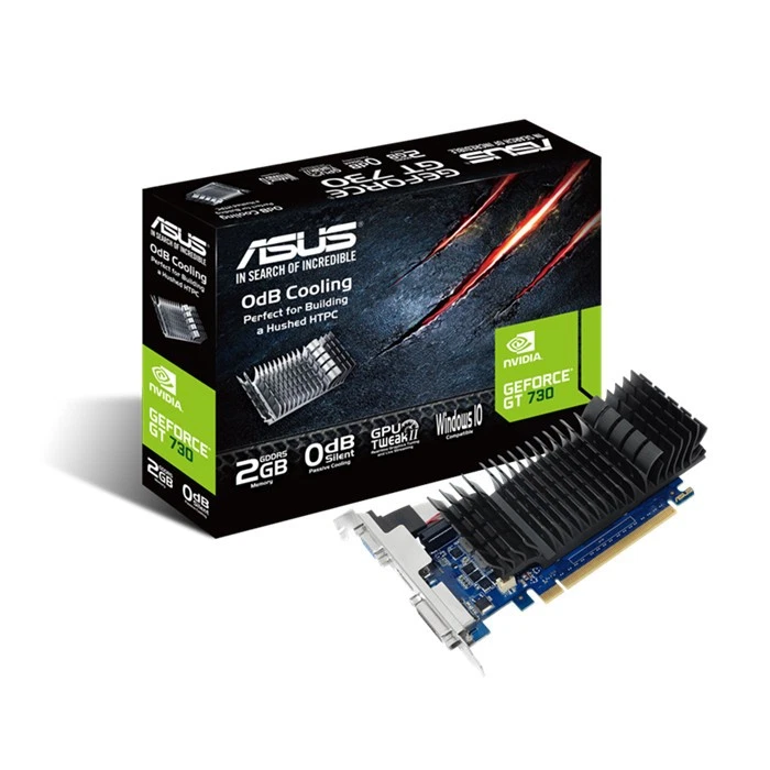 ASUS nVidia GeForce GT730 SL 2GD5 BRK 2GB GDDR5 Low Profile Graphics Card wit... - Image 1 of 1