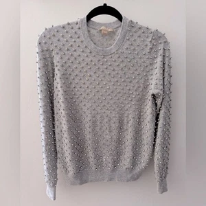 Michael Kors Collection schwerer Pullover 100% Kaschmir Kristallverzierung Gr. S - Bild 1 von 7