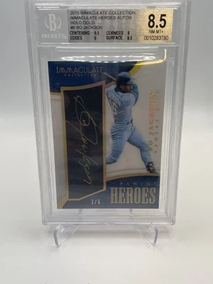 2015 immaculate Baseball Immaculate Heroes Patch Auto Bo Jackson/5 SSP 🔥❤️ - Image 1 of 2