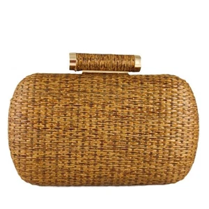 Straw Clutch Purse for Women Summer Beach Bag Wedding Hand-Woved Evening Hand... - Picture 1 of 8