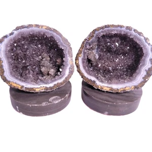 Rare 1950s Documented Mexico Oil Well Core Permian Anhydrite & Amethyst Geodes - Picture 1 of 18