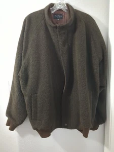 Women's PERUVIAN PERFECTION Full Zip Alpaca Jacket Chocolate Brown Coat Size XL - Picture 1 of 13