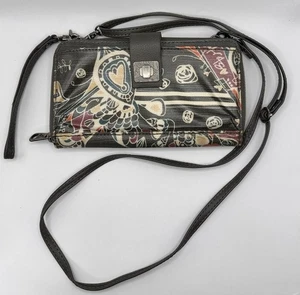 Sakroots Bandolera Muñequera Cartera Floral Cachemira Bronceada Compartimentos Cremallera Para Mujer’s - Imagen 1 de 17