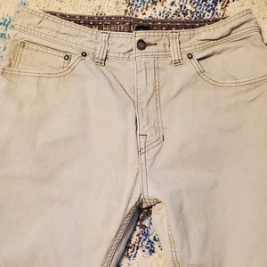 prAna Slim Fit Tucson Pants Mens 32 X 30 Canvas Casual Stretch M4TU30314 Beige - Picture 1 of 12