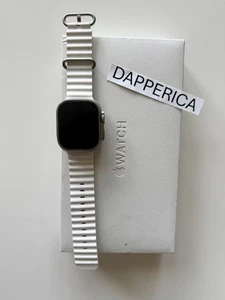 Apple Watch Ultra 1ère génération 49 mm titane blanc océan bracelet Verizon cellulaire d'occasion - Photo 1 sur 4