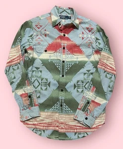 Polo Ralph Lauren Vintage Mens Aztec Western Shirt - Picture 1 of 6