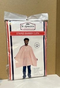 Scalpmaster Barber Cloth Striped #3016 45”x50” 100% Nylon Snap Closure. - Picture 1 of 6