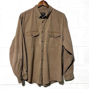 Vtg Woolrich Mens Button Up Size XL Buckskin Field Workwear Rustic 100% Cotton - Picture 1 of 10