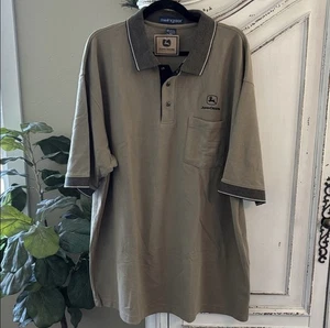 NWT John Deere Swingster Polo Men's 2XL Short Sleeve Golf Shirt Cotton Blend - Picture 1 of 6