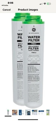 2 Pack GE FQK2J Dual Flow Replacement Under Sink Water Filters (New Sealed) - Image 1 of 4