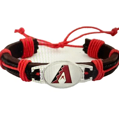 ARIZONA DIAMONDBACKS MLB TEAM BOHEMIAN STYLE BRACELET W/BONUS SILVER STORAGE BAG - Image 1 of 2