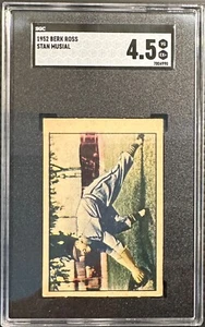 1952 BERK ROSS Baseball Card STAN MUSIAL HOF St. Louis Cardinals SGC 4.5 - Picture 1 of 2