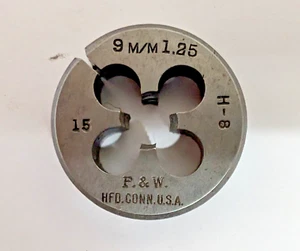 M9x1.25x1-5/16" ADJUSTABLE ROUND DIE [PRATT &WHITNEY] 9-1.25 (QTY: 1) USA NOS - Picture 1 of 5