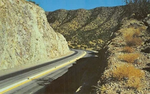 Postkarte NM: Tijeras Canyon Highway, Route 66, New Mexico, 1958 - Bild 1 von 2