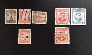 PHILIPPINES stamps, a small group, with overprints. 1947 - 1952 - Picture 1 of 2