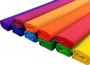 10 Rollen Krepp-Papier farbig sortiert 200 x 50 cm 10 verschiedene  Krepppapier - Bild 1 von 6