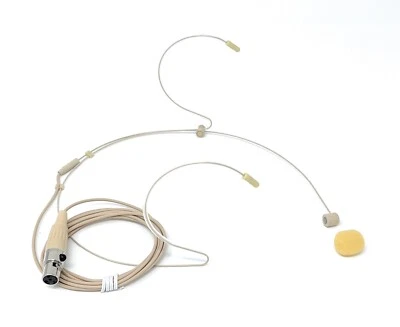 J&P Beige Headset Microphone Mic fits SHURE Wireless Bodypack Transmitters NEW