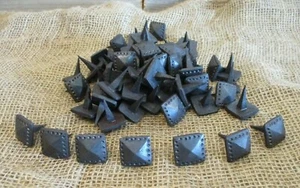 15 Decorative Nails Dented Hand Forged Metal Tacks - Picture 1 of 3