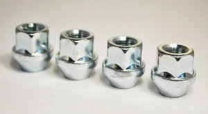 Set 4 X M12 X 1.5, 21mm Hex Ouvert Écrous de Roue Alliage (Argent) - Imagen 1 de 2