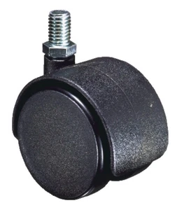 Silla de oficina de doble rueda Castor negra rosca M8 40 mm Ø paquetes de 2/3/4/5 C163 - Imagen 1 de 2