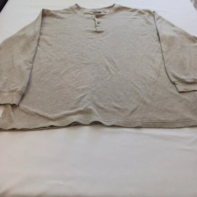 Sudadera pulóver de algodón tostado manga larga cuello redondo Basic Editions para hombre 3XL  Foto 1 de 4