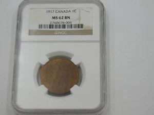 1917 CANADA CENT  NGC MS62BN (FGD 004) - Picture 1 of 3