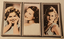 1936 GODFREY PHILLIPS STARS OF THE SCREEN #25,26,27 3 CARD UNCUT PANEL SHIRLEY T