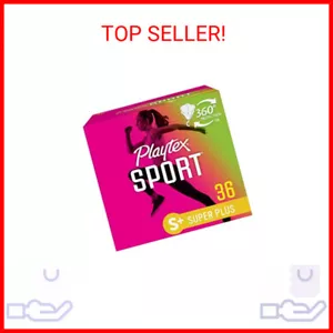 Playtex Sport Tampons, Super Plus Absorbency, Fragrance-Free - 36ct - Picture 1 of 2