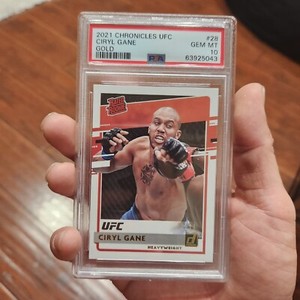 2021 Chronicles Ufc Ciryl Gane Gold Rated 9/10 Rookie #28 Psa 10 Pop 2