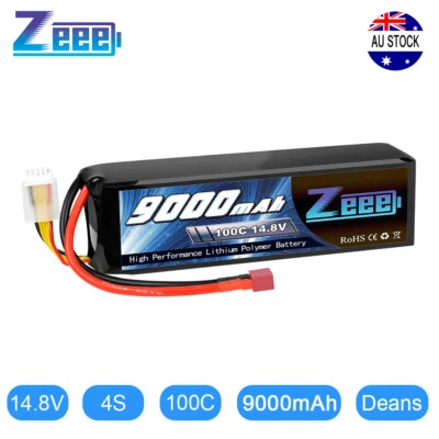 Zeee 4S LiPo Battery 9000mAh 14.8V 100C T Plug for RC Car Truck Boat Helicopter - image 1 of 4