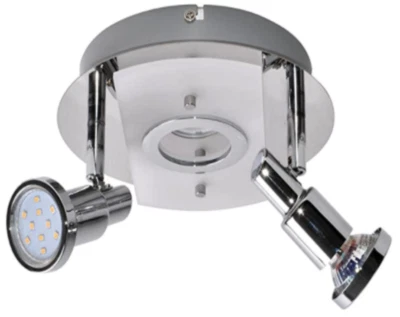 BRILONER- 1 PLAFONIERA Ø20CM- GU10- 3LEDx3Wx250LUMEN + 1 LEDx5Wx400LUMEN - CR... - Immagine 1 di 2